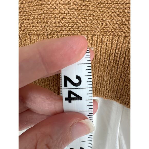 Anthropologie Top Womens XXS Jenna Twofer Sweater Tank Brown White Flowy Tunic - Picture 5 of 6